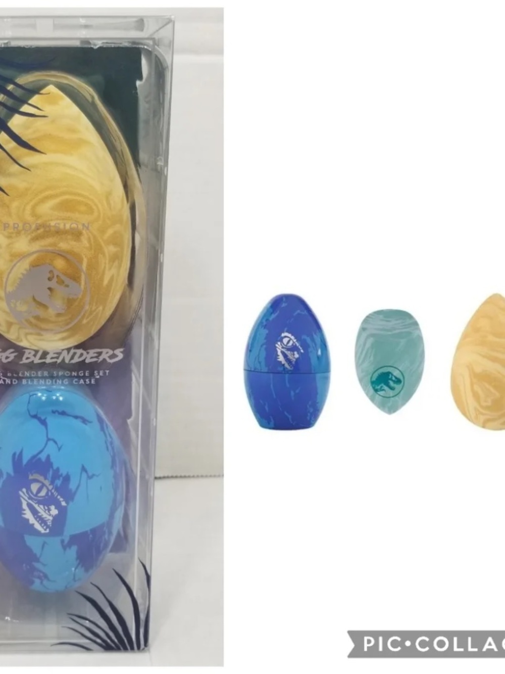 New! Jurassic World x Profusion Cosmetics Egg Blenders Sponge Set w/ Case